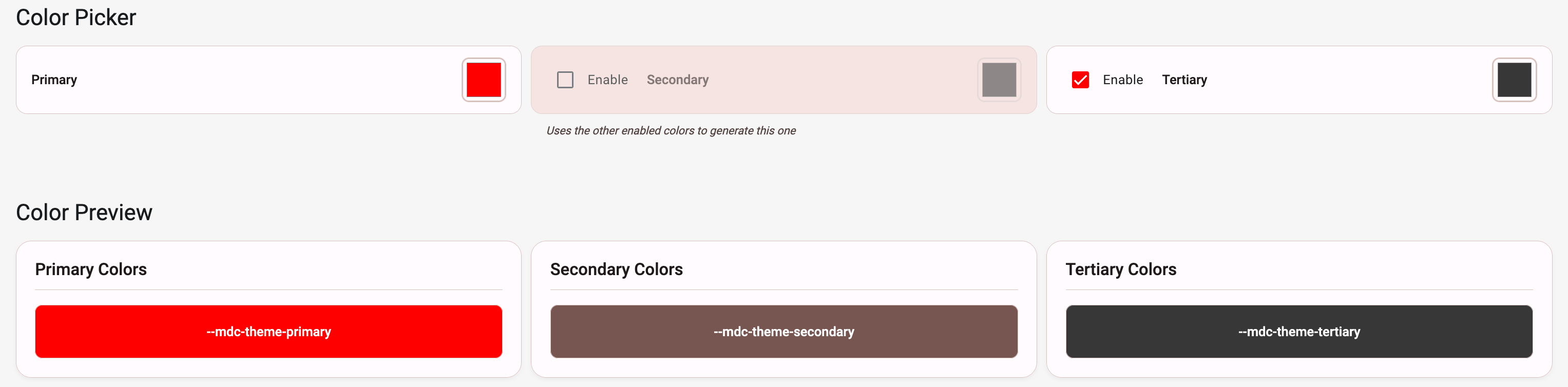 Tertiary Color Picker