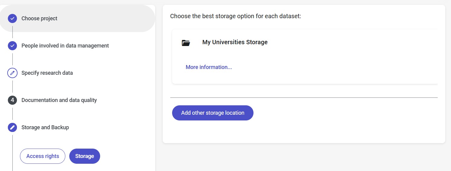 Recommended storage